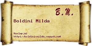 Boldini Milda névjegykártya